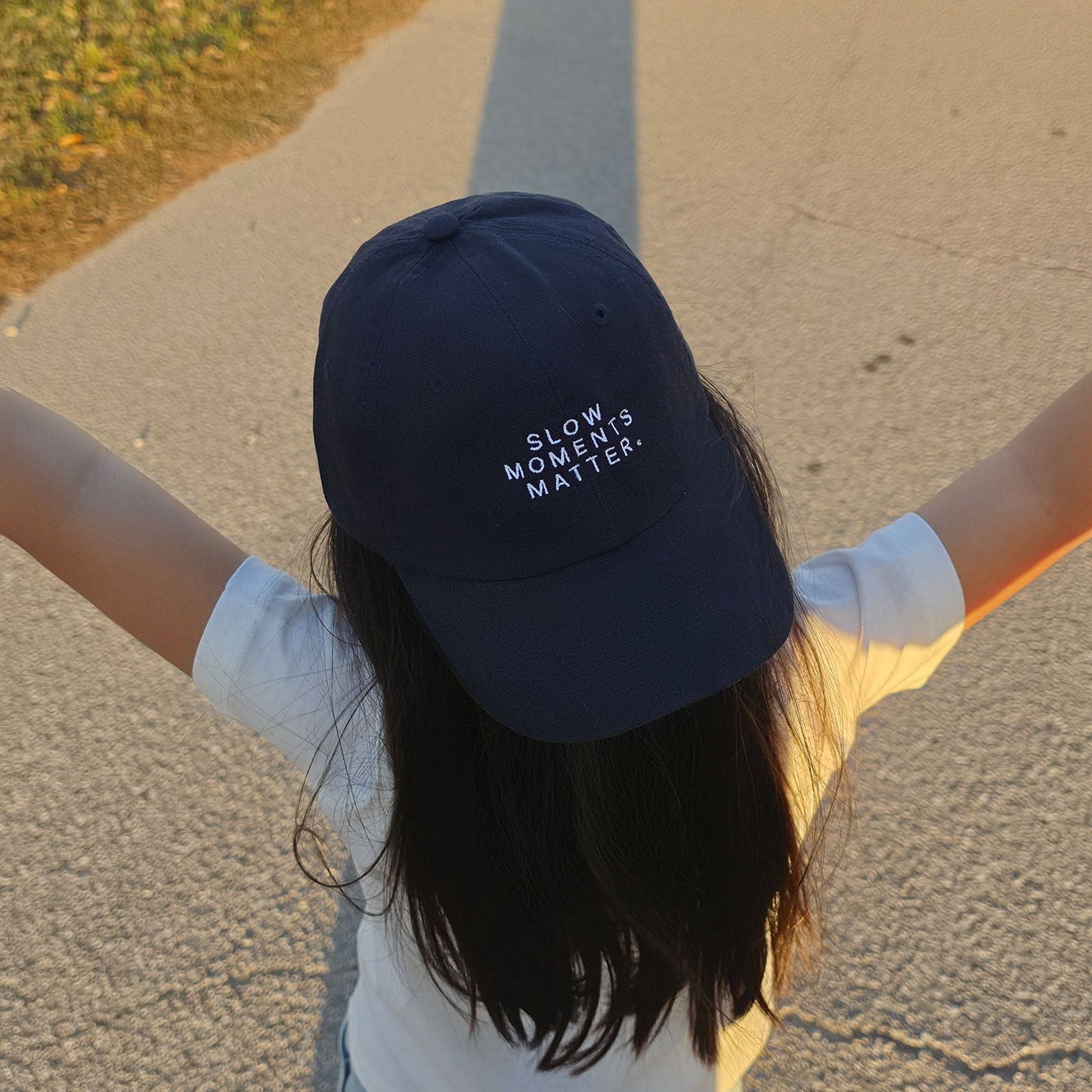 Slow Moments Matter Mini Embroidered Hat
