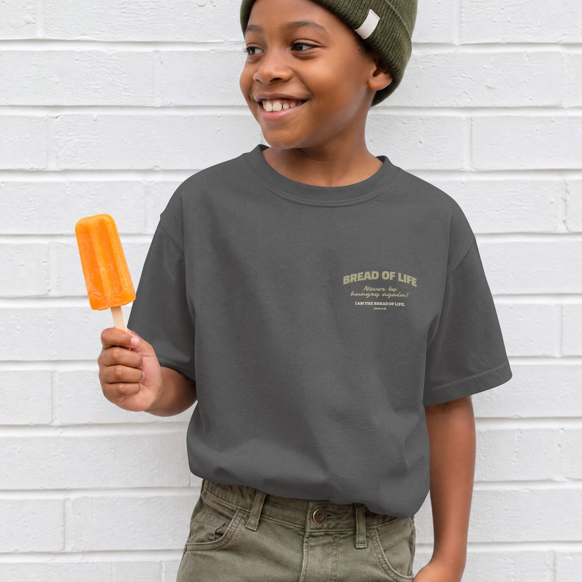 Bread of Life Graphic Tee – Pepper (Youth)