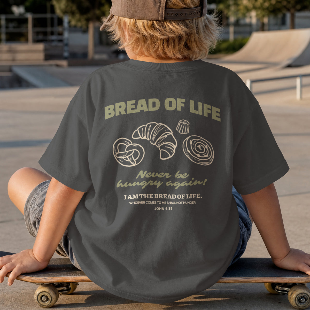 Bread of Life Graphic Tee – Pepper (Youth)