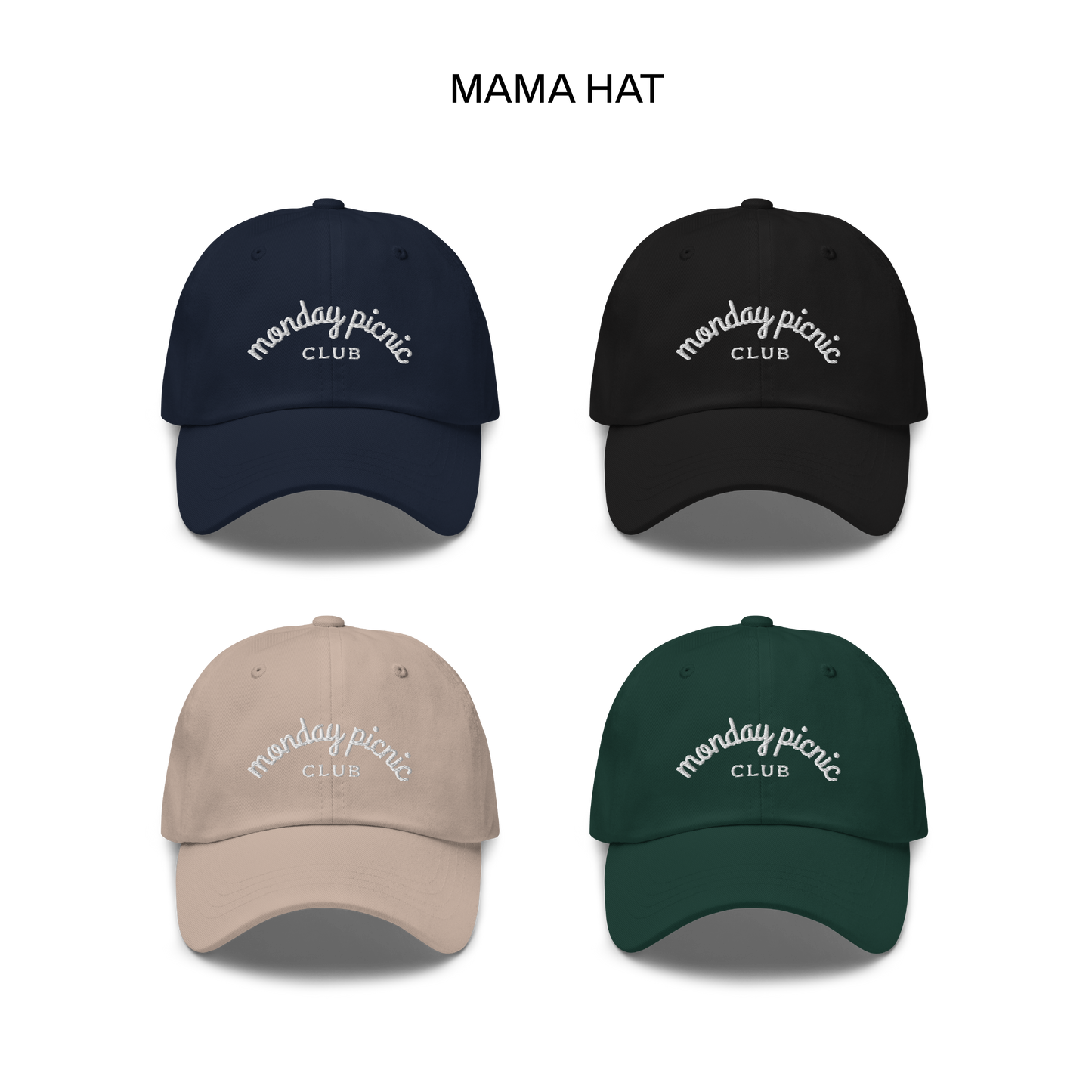Monday Picnic Club Mom & Mini Matching Hat Set